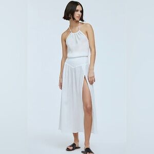 Madewell Crinkle Cotton Smocked Maxi Skirt